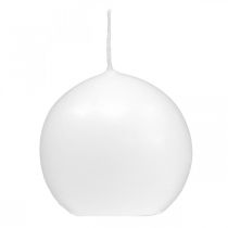 Decorative candles white ball candles Advent candles Ø60mm 16pcs