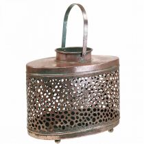 Product Deco lantern oval table decoration metal 27×16×23cm