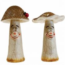 Product Deco mushrooms Autumn decoration funny mushrooms Ø15/12cm H22/25cm 2pcs