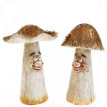 Product Deco mushrooms autumn decoration funny mushrooms Ø7/9cm H13cm 2pcs