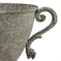 Product Decorative trophy with handle metal brown white Ø15cm H19,5cm