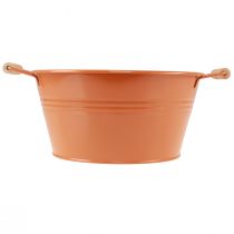 Product Decorative bowl with handles metal orange brown Ø29cm H14.5cm