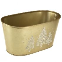 Product Decorative bowl oval Christmas tree planter gold 24×13×12.5cm