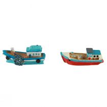 Product Decoration boat blue red maritime table decoration 5cm 8pcs