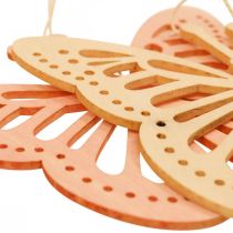Deco butterflies deco hanger orange/pink/yellow 12cm 12pcs