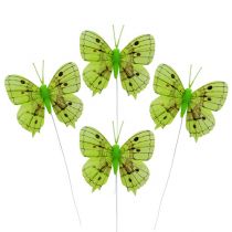 Product Deco butterflies green 8cm 6pcs