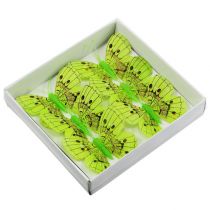 Product Deco butterflies green 8cm 6pcs