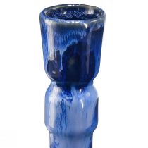 Product Decorative Vase Ceramic Blue Green Brown Ø8cm H18.5cm 3pcs