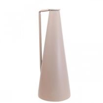 Decorative vase metal decorative jug pink conical 15x14.5x38cm