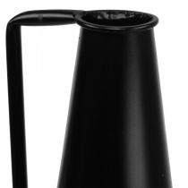 Decorative vase metal black decorative jug conical 15x14.5x38cm