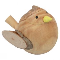 Product Decorative Birds Wooden Birds Table Decoration Spring Nature 7cm 3 Pcs