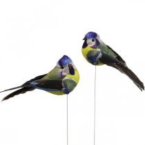 Deco Birds on Wire Spring Deco Blue Tit 10×3cm 9pcs