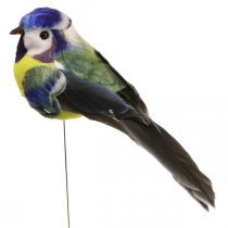 Deco Birds on Wire Spring Deco Blue Tit 10×3cm 9pcs