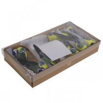 Product Deco Birds on Wire Spring Deco Blue Tit 10×3cm 9pcs