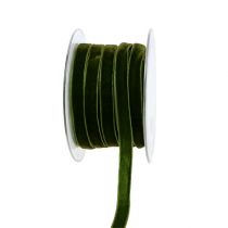 Product Deco ribbon velvet dark green 10mm 20m