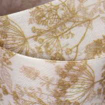Product Gift ribbon with plant motifs, dill decorative ribbon, 40mm wide, 20m long