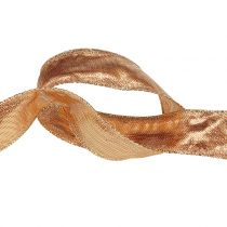 Product Deco ribbon gold with wire edge 25m