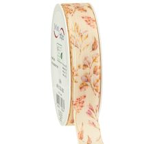 Product Decorative ribbon Autumn Gift ribbon Beige Pink 25mm 20m
