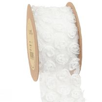 Product Decorative Ribbon Wedding White Roses Gift Ribbon 60mm 5m