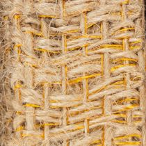 Product Decorative jute ribbon, yellow, natural, 25mm; rustic decorative jute ribbon, 10m