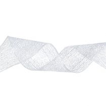 Product Deco ribbon mesh ribbon silver 50mm 20m