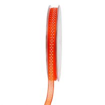 Product Decorative Ribbon Orange with Dots 7mm 20m