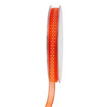 Product Decorative ribbon orange with dots 7mm 20m