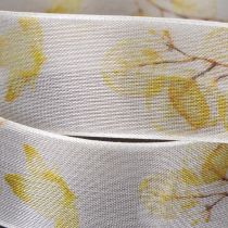 Product Organza Ribbon with Leaf Branch Design 25mm x 20m