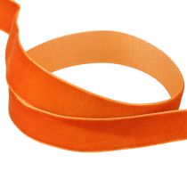 Product Decorative ribbon velvet ribbon dark orange 20mm 10m