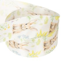 Product Gift ribbon with Easter bunny motif for festive packaging, 15m
