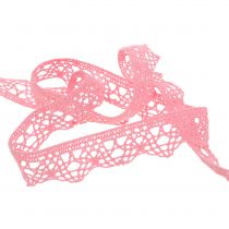 Product Gift ribbon for decoration lace 22mm 20m pink