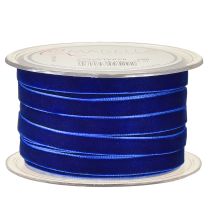 Product Decorative ribbon Velvet velvet ribbon blue 10mm 20m