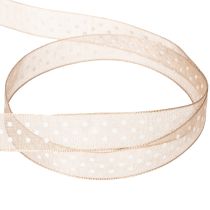 Product Gift ribbon with polka dots for stylish wedding decorations and creative packaging, 1.5cm wide, 20m long