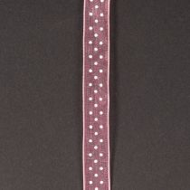 Product Gift ribbon with a stylish polka dot design for festive packaging, 1.5cm wide, 20m long
