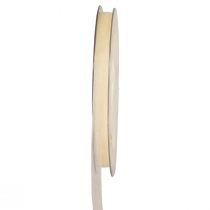 Product Decorative ribbon gift ribbon cream organza selvedge 6mm 50m