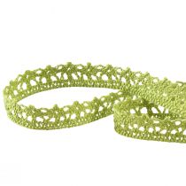 Product Decorative ribbon crochet lace border green W12mm L20m