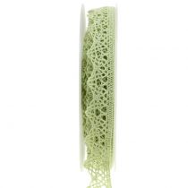 Gift ribbon for decoration lace green 22mm 20m
