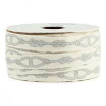 Product Decorative ribbon maritime cotton ribbon cream ropes 15mm 20m