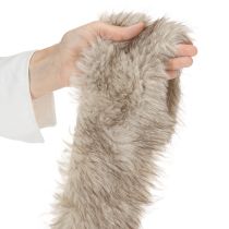 Product Artificial Fur Ribbon Decoration Band Beige-Brown 10x140cm Set of 3