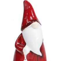 Product Santa Claus Figurine Red, White Ceramic H20cm
