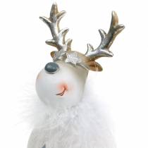 Product Decorative figure deer white 17cm