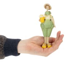 Product Decorative gardener figurines, table decoration, summer, green/yellow, 16.5 x 5.5 cm, 2 pieces
