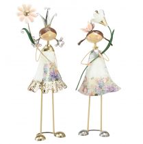 Decorative figures balcony decoration metal girl figures 56/57cm 2pcs