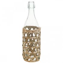 Product Deco bottle glass glass bottle decoration braided Ø9.5cm H31cm
