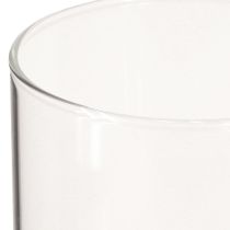 Product Decorative glass, table decoration, flower vase colorless Ø9cm H15cm