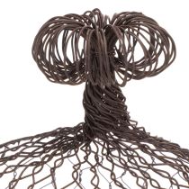 Product Decorative metal bell, climbing aid, wire hood, brown, rust finish, H50/41cm Ø30/25cm, set of 2