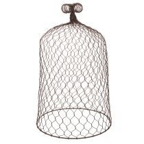 Product Decorative metal bell, climbing aid, wire hood, brown, rust finish, H50/41cm Ø30/25cm, set of 2