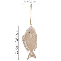 Product Decorative wooden fish hanger, 21cm, 2 pieces