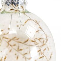 Deco hanger egg glass filled Easter decoration for hanging 5x8cm 6 pieces