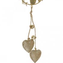 Product Deco hanger window, metal wreath Advent, angel, reindeer Ø9cm set of 3